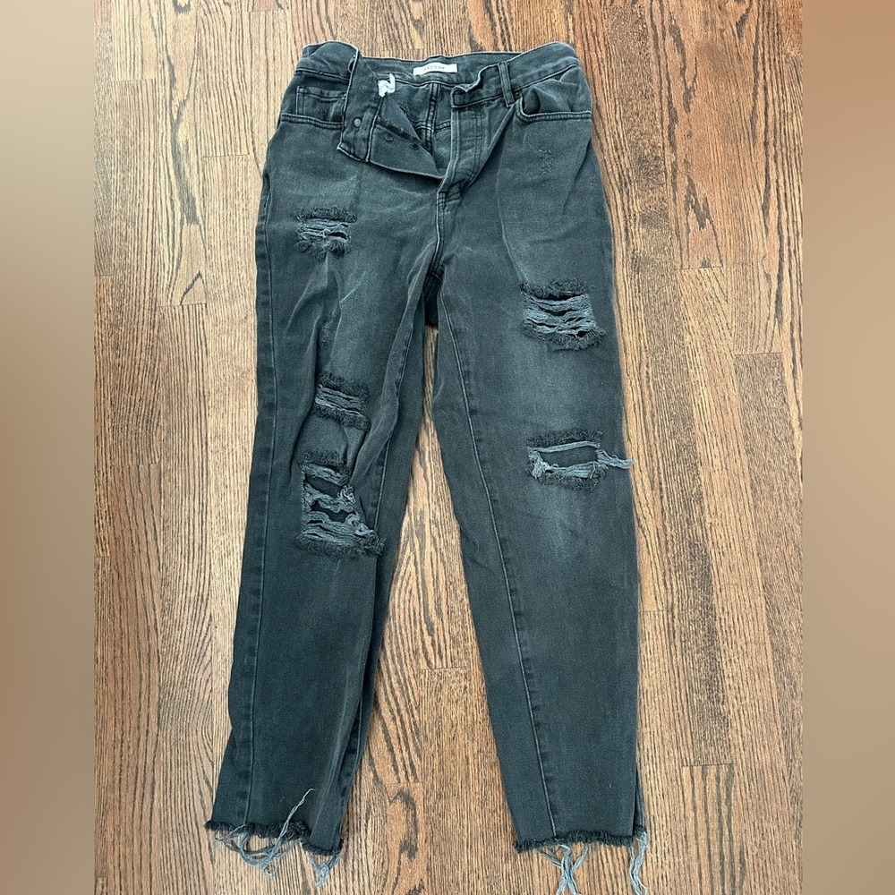 Black Pacsun high rise straight leg jeans
